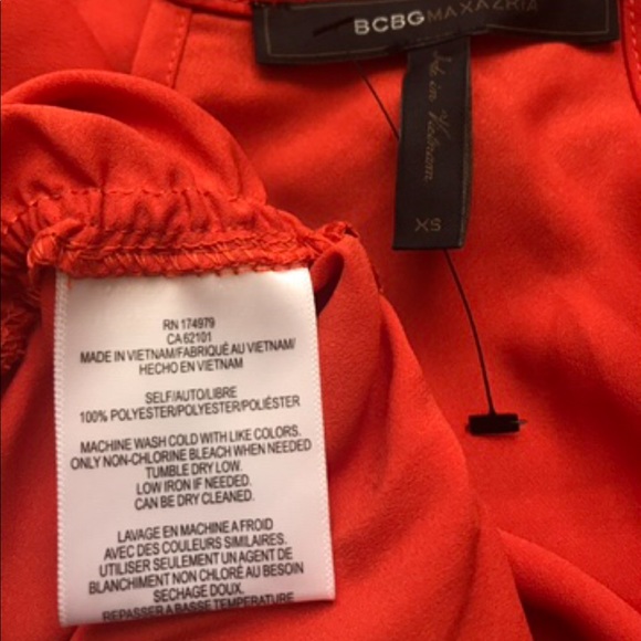 BCBGMaxAzria Surplice Woven Jumpsuit, Red Size XS - Picture 3 of 7